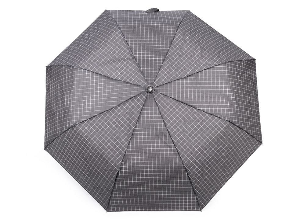 Pánský skládací vystřelovací deštník, barva 3 šedá