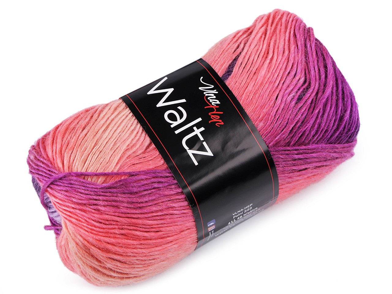 Pletací příze Waltz 100 g, barva 9 (5718) růžová fialová
