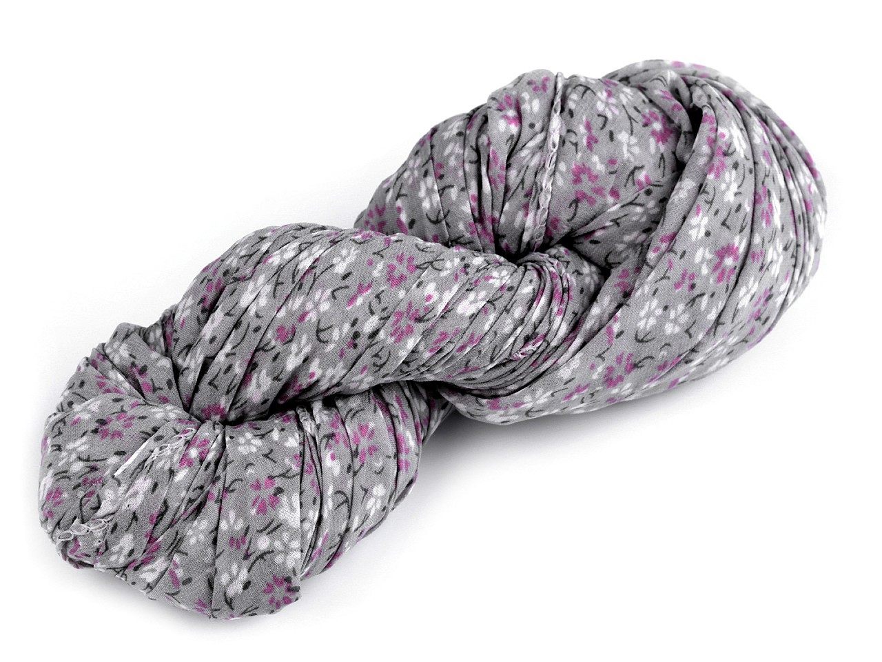 Letní šátek / šála květy 80x160 cm, barva 7 šedá