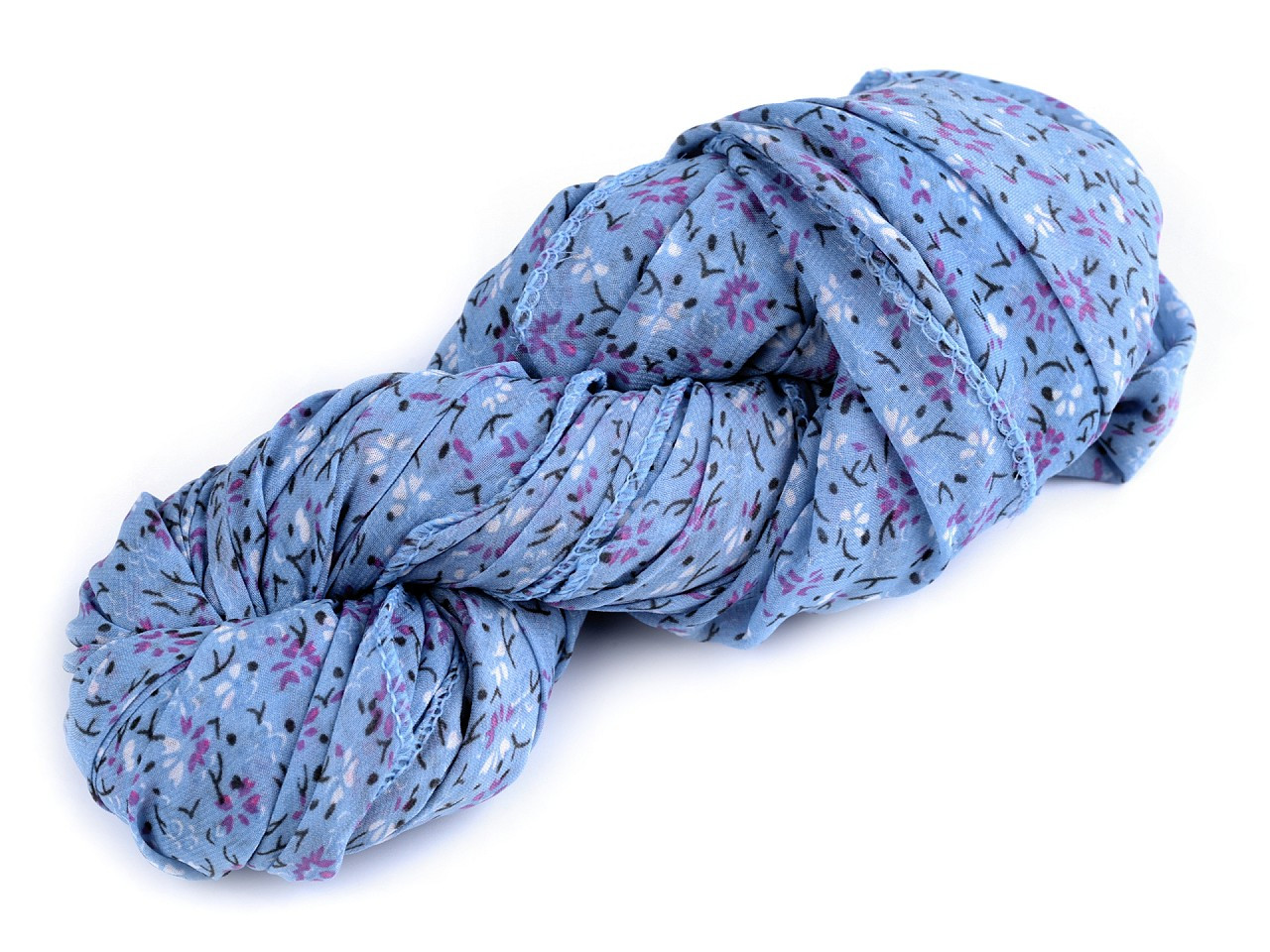 Letní šátek / šála květy 80x160 cm, barva 6 modrá světlá