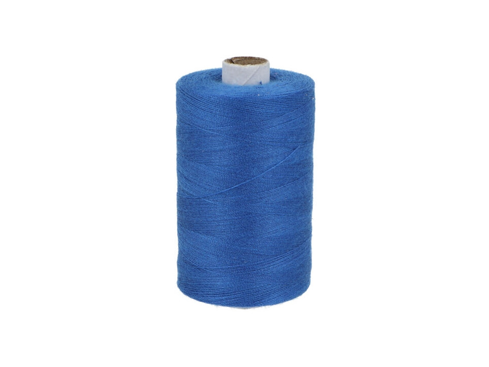 Polyesterové nitě návin 900 m PES 40/2, barva 213 modrá střední