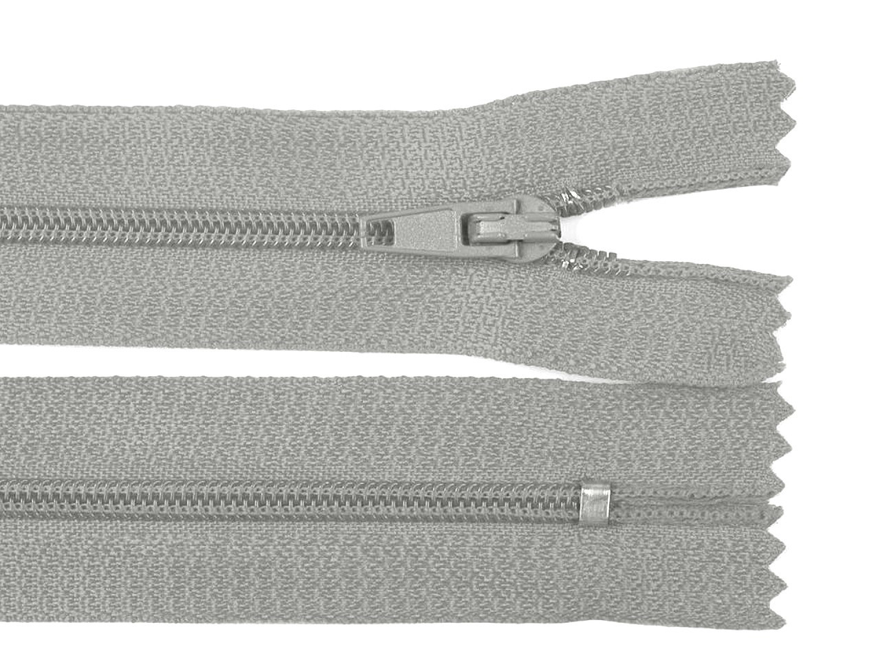 Spirálový zip šíře 3 mm délka 18 cm autolock, barva 310 šedá světlá