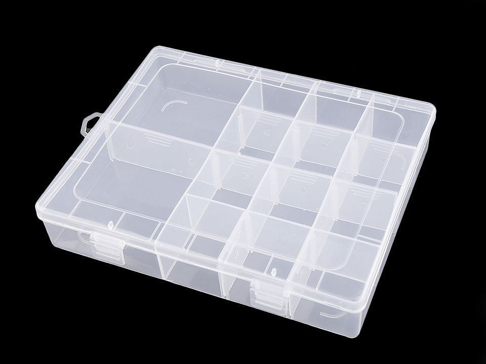Plastový box / zásobník 4x17x21 cm, barva 1 transparent