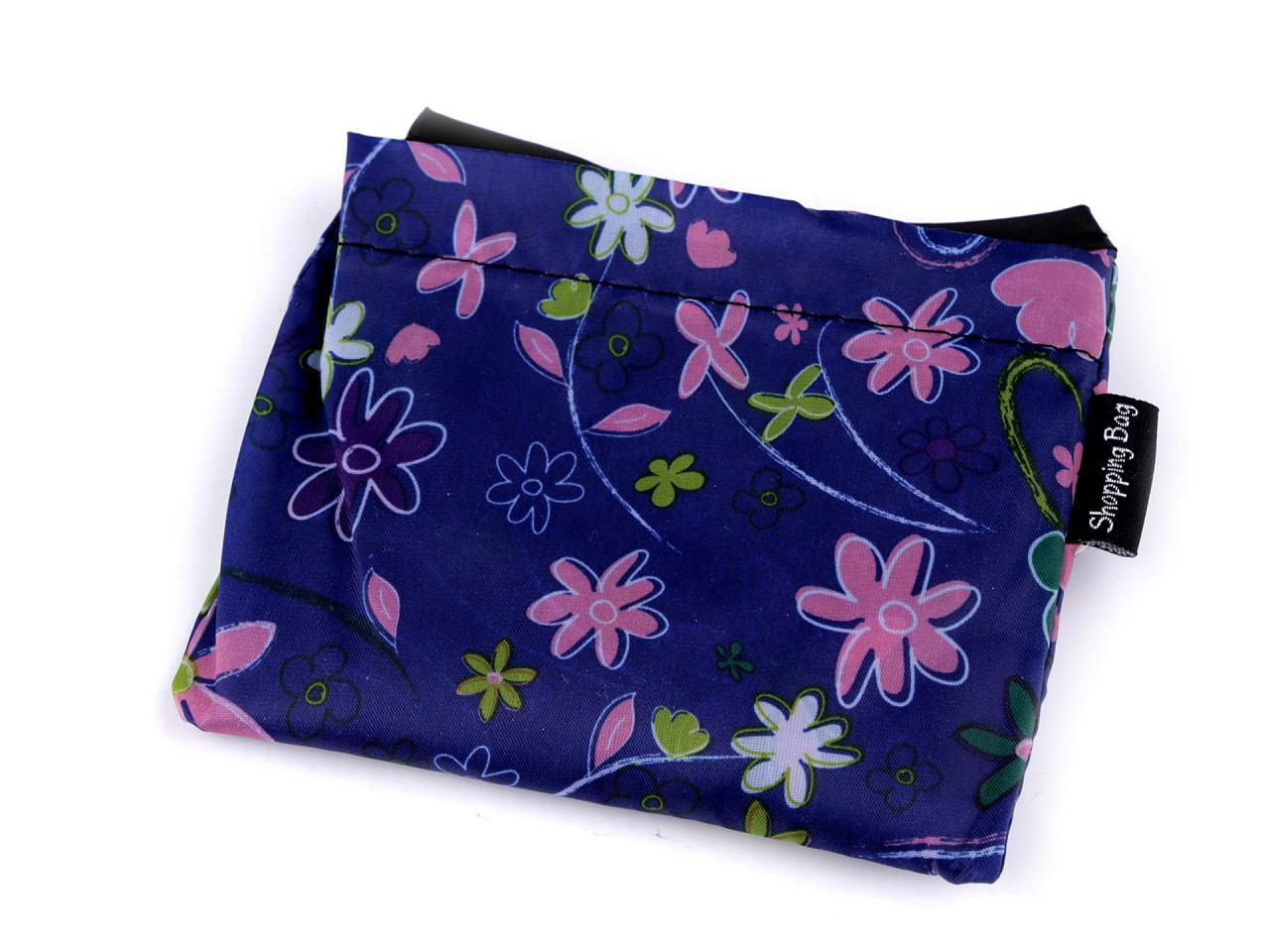 Skládací nákupní taška 37x44 cm, barva 17 modrá květy
