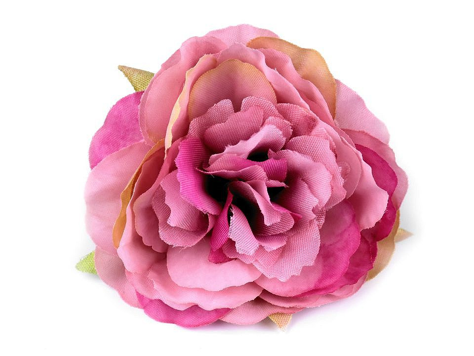 Umělý květ růže Ø6,5 cm, barva 6 růžová