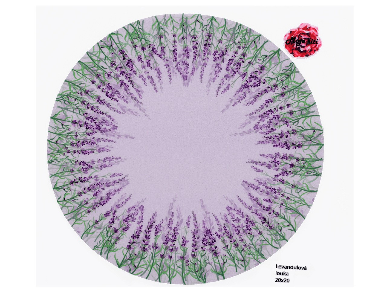 Panel na kolovou sukni pro panenku, barva 12 levandulová levandule