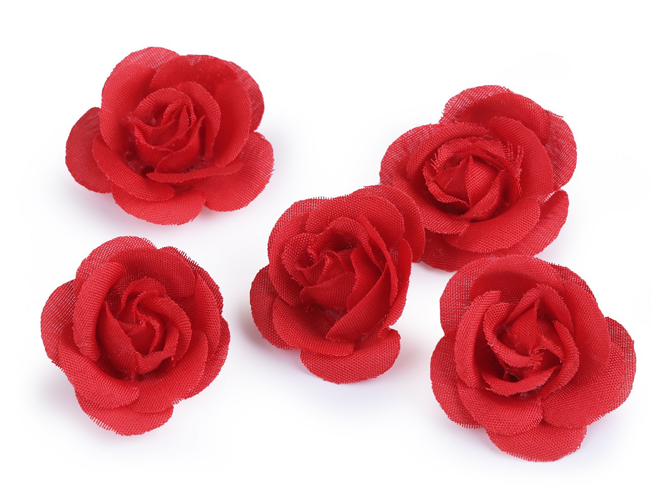 Umělý květ růže Ø2,8 cm, barva 6 červená