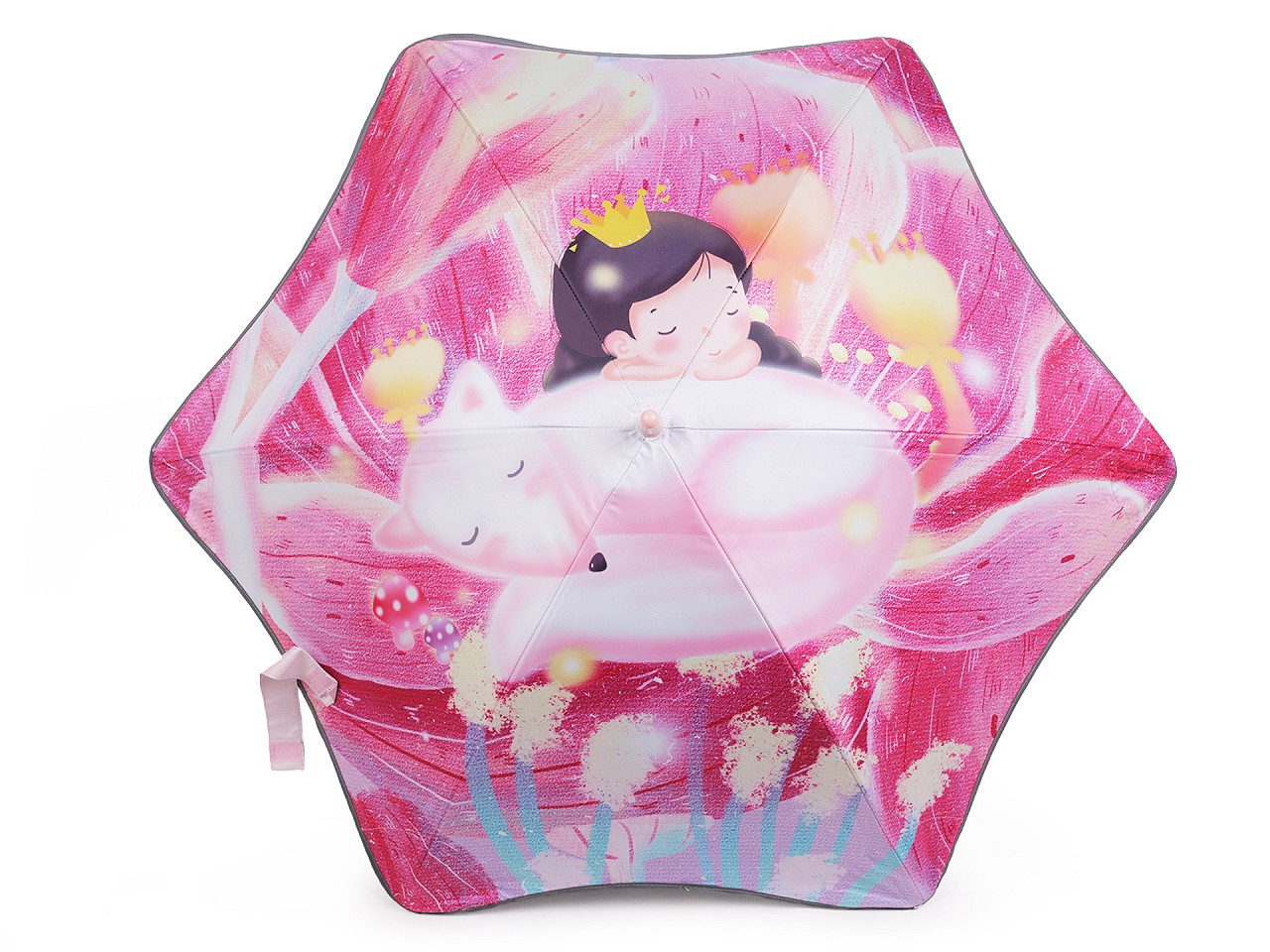 Dětský deštník s reflexním lemem, barva 3 pink princezna