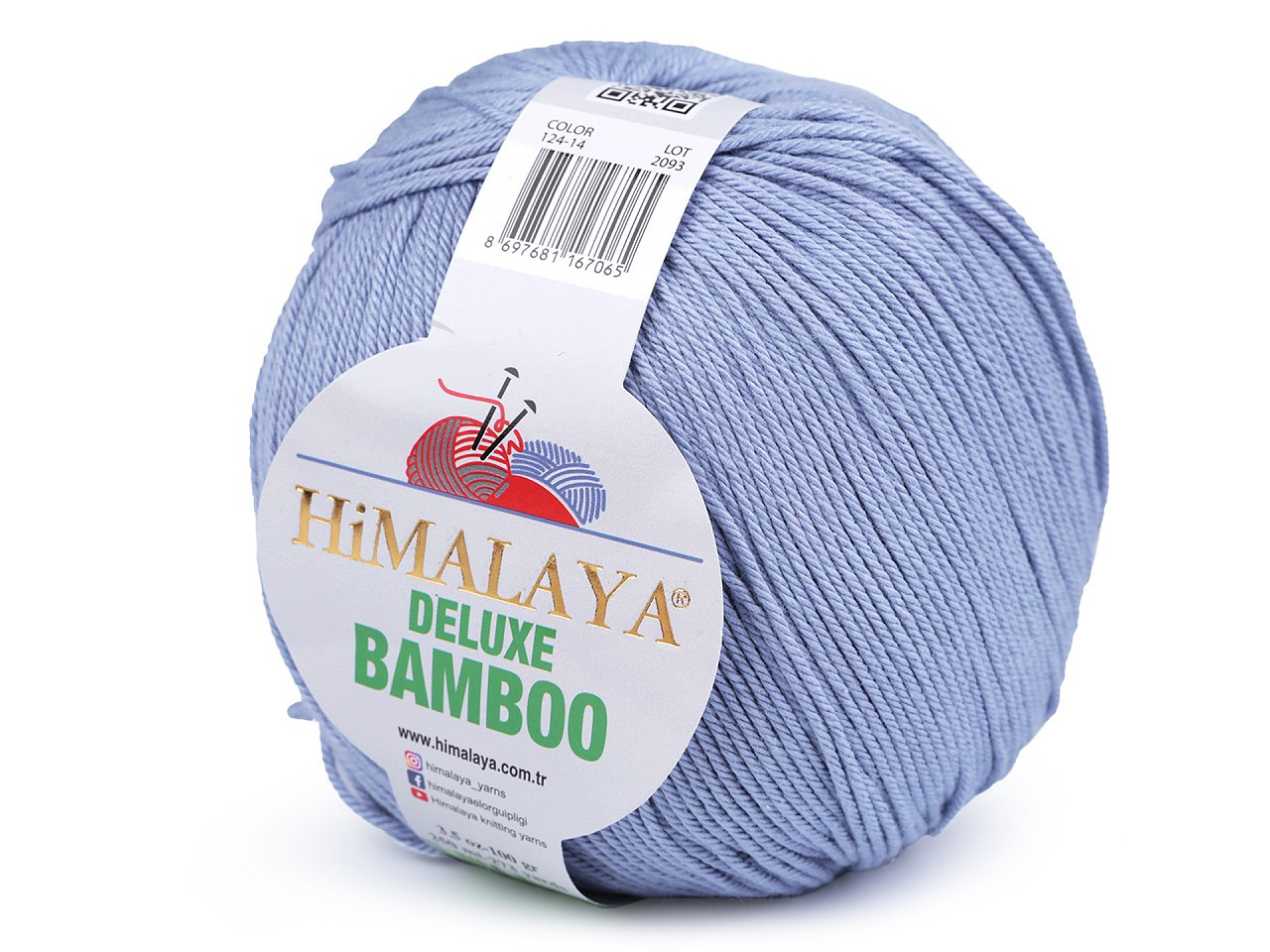 Pletací příze Deluxe Bamboo 100 g, barva 6 (14) modrá světlá