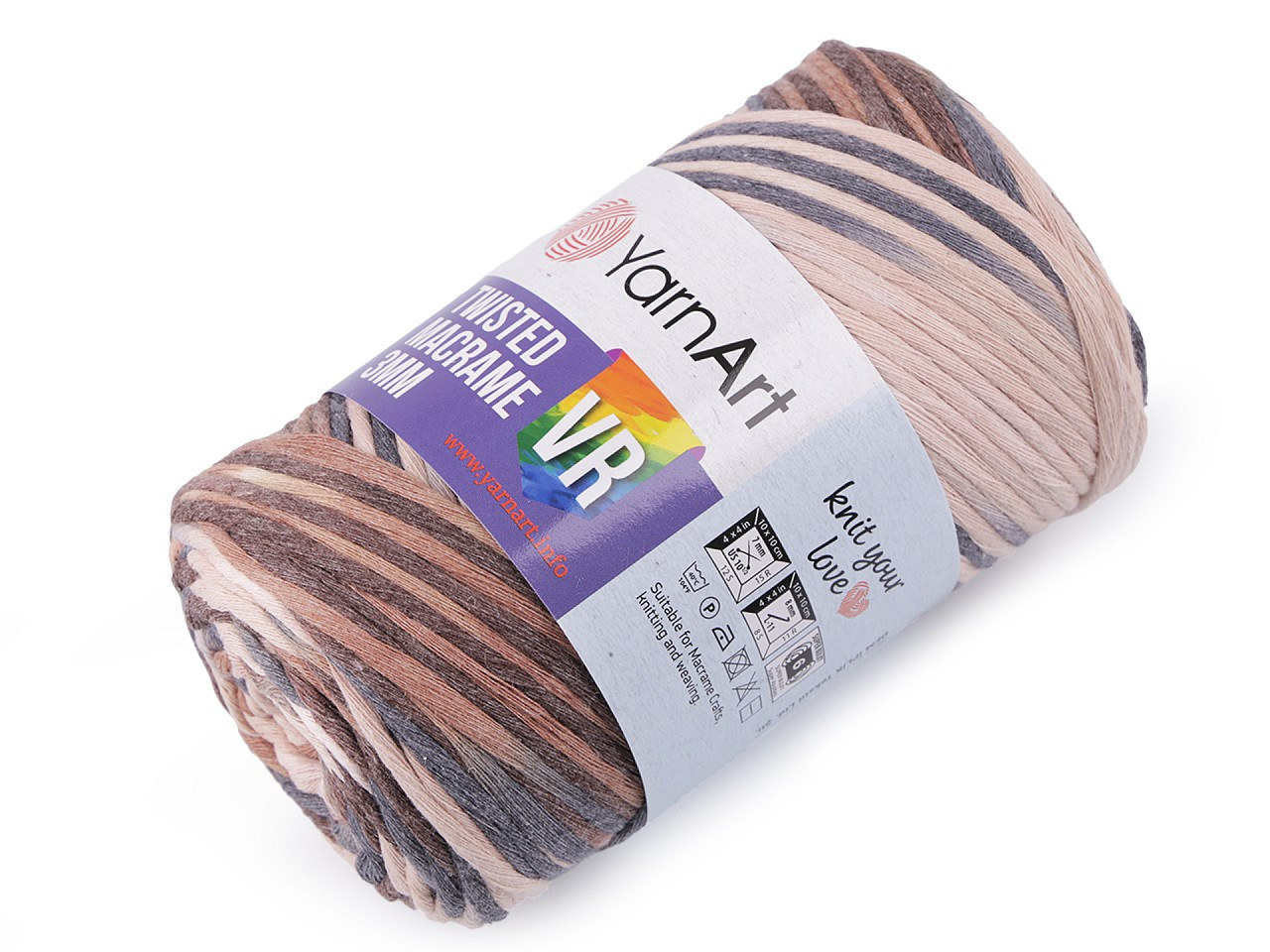 Pletací příze Twisted Macrame 250 g, barva 5 (928) béžová světlá