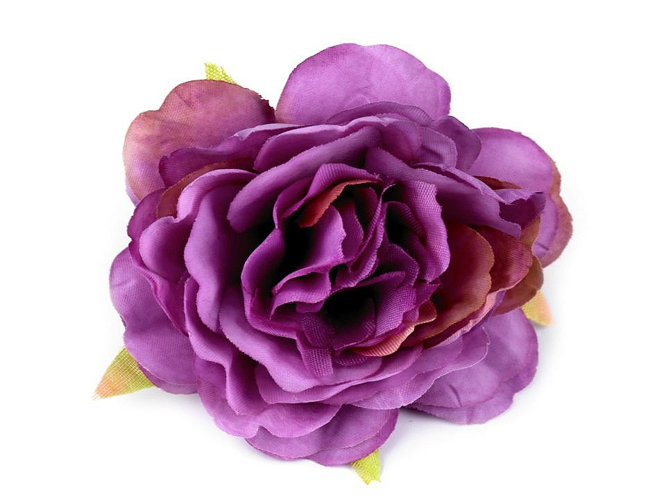Umělý květ růže Ø6,5 cm, barva 7 fialová