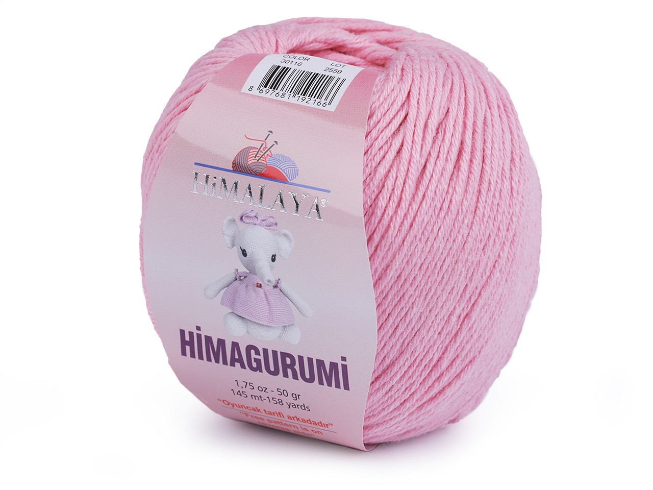 Pletací příze Himagurumi 50 g, barva 5 (30116) růžová sv.