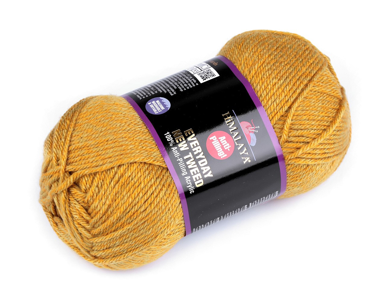 Příze pletací Everyday New Tweed 100 g, barva 1 (75103) hořčicová