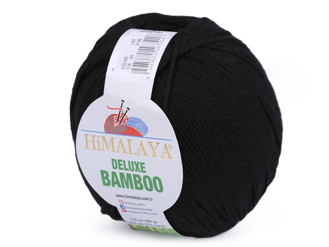 Pletací příze Deluxe Bamboo 100 g, barva 9 (29) černá
