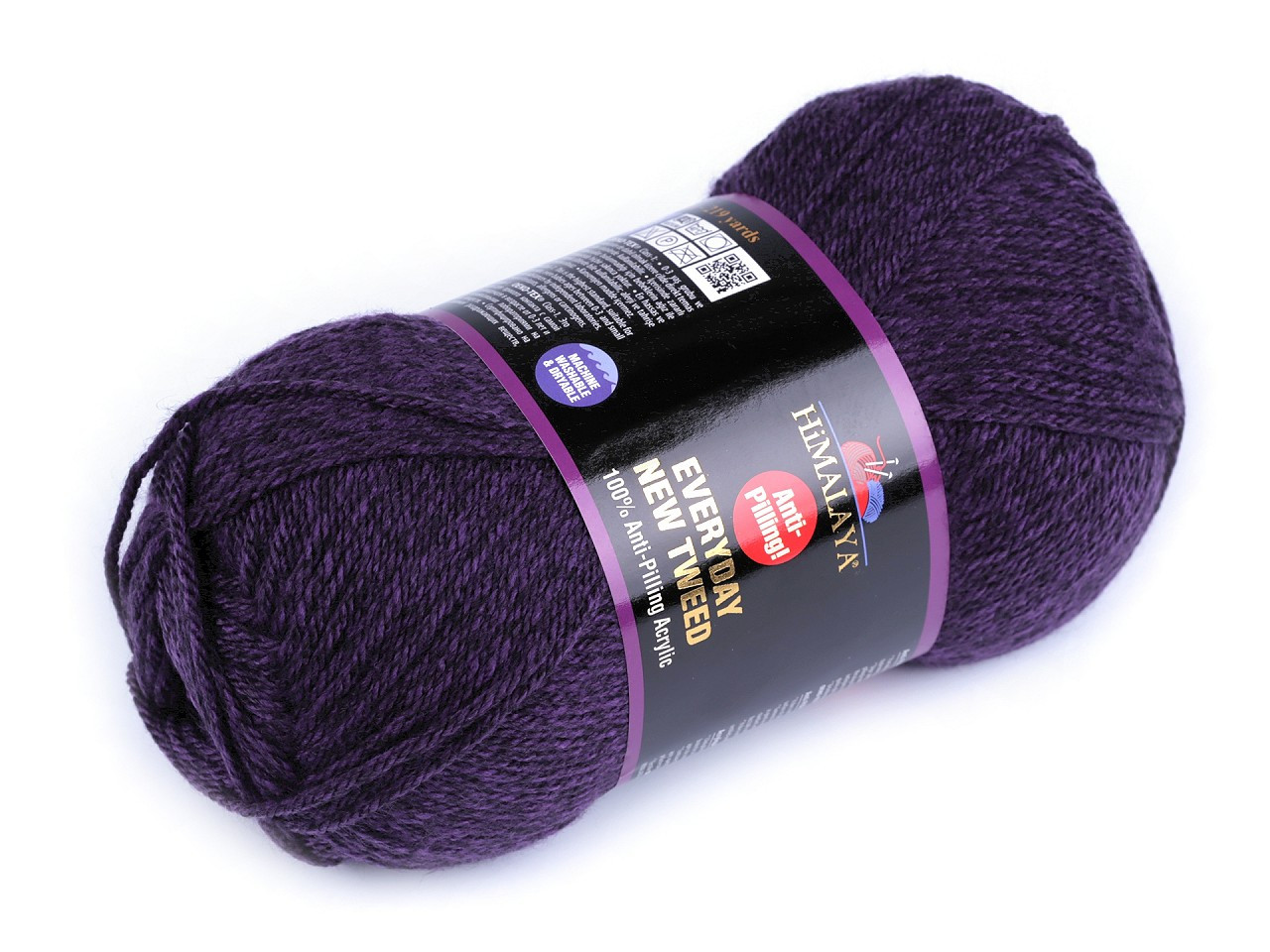 Příze pletací Everyday New Tweed 100 g, barva 5 (75115) švestková