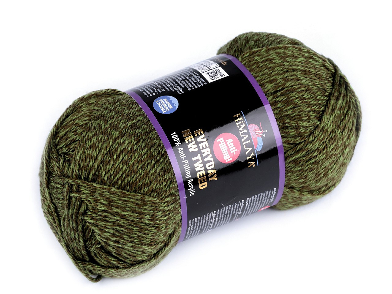 Příze pletací Everyday New Tweed 100 g, barva 6 (75106) zelená olivová