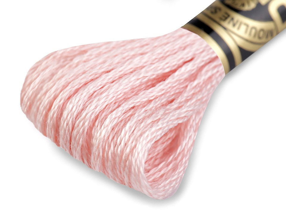 Vyšívací příze DMC Mouliné Spécial Cotton, barva 225 růžová mlhově