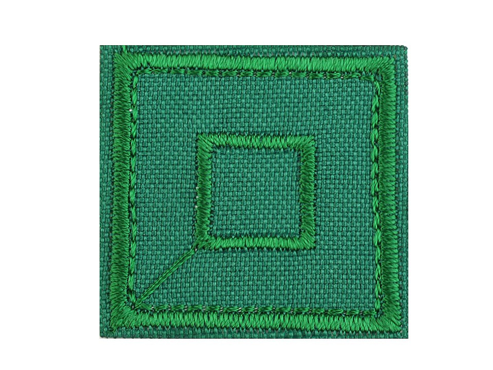 Nažehlovačka čtverec, barva 13 zelená pastelová