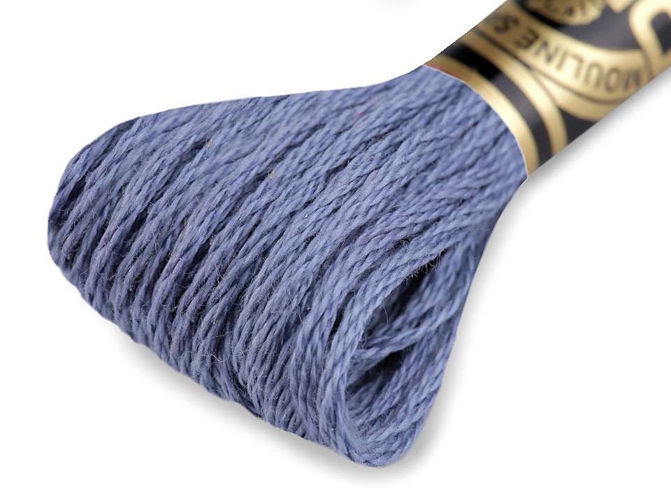 Vyšívací příze DMC Mouliné Spécial Cotton, barva 161 modrá popelavá