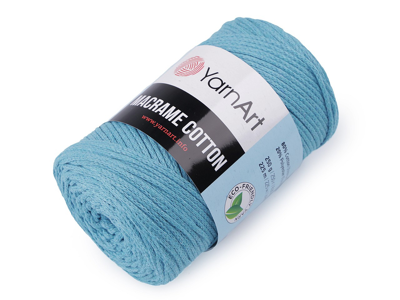 Pletací příze Macrame Cotton 250 g, barva 54 modrá dětská