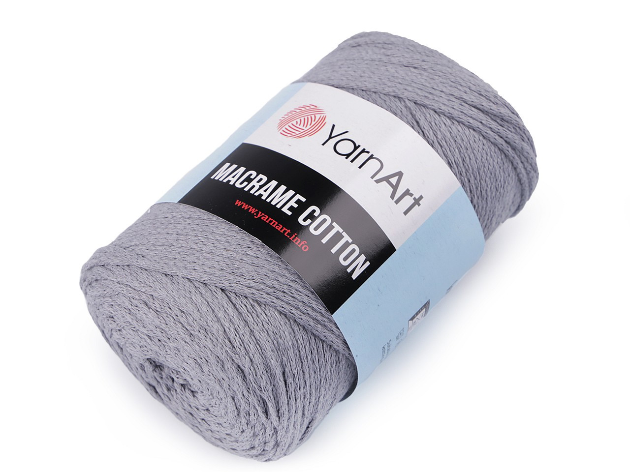 Pletací příze Macrame Cotton 250 g, barva 42 (774) šedá holubí