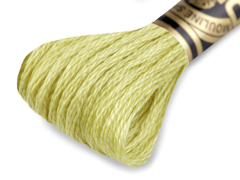 Vyšívací příze DMC Mouliné Spécial Cotton, barva 165 zelená khaki sv.