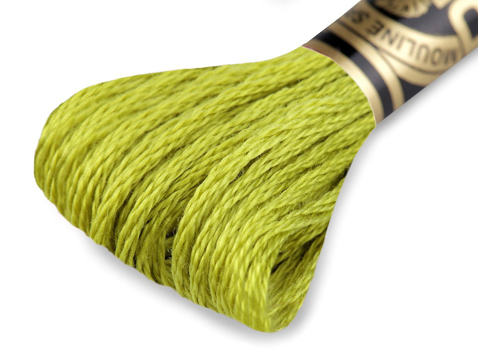 Vyšívací příze DMC Mouliné Spécial Cotton, barva 166 zelená sv.