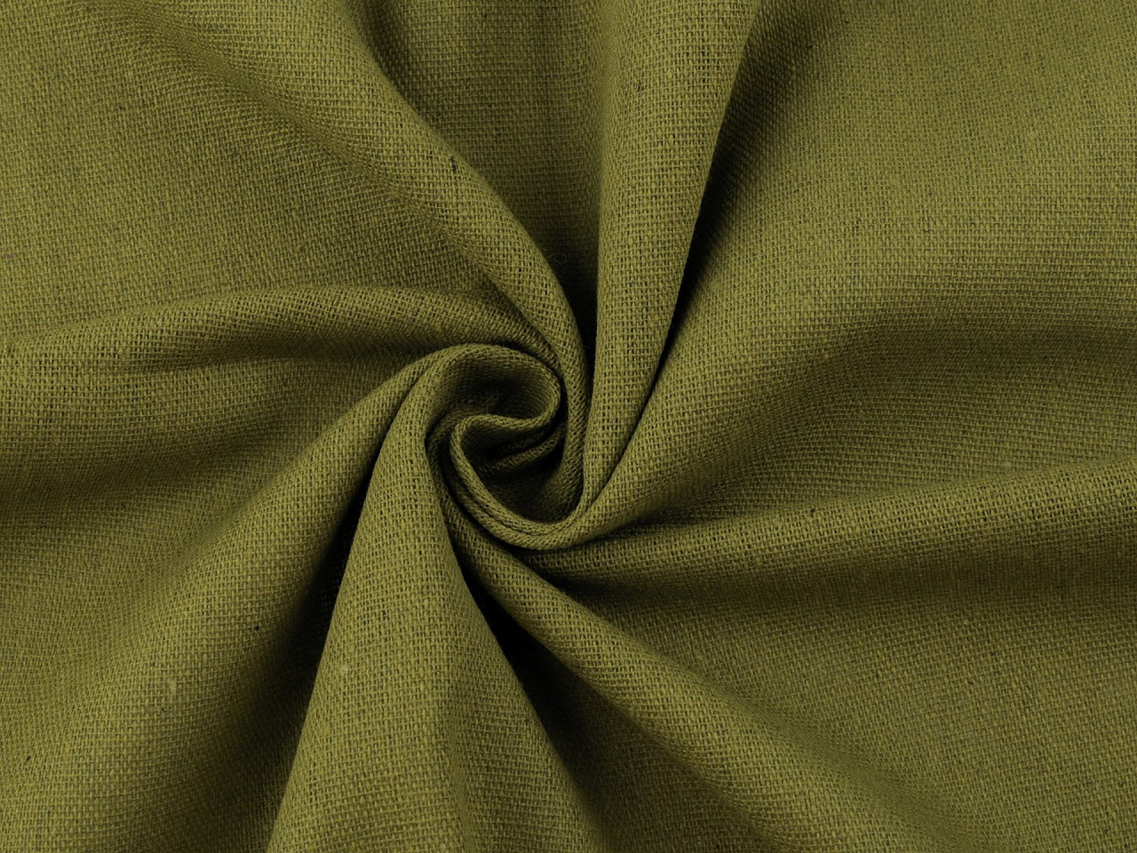 Lněná látka, barva 56 (160 g/m²) (31) zelená stepní
