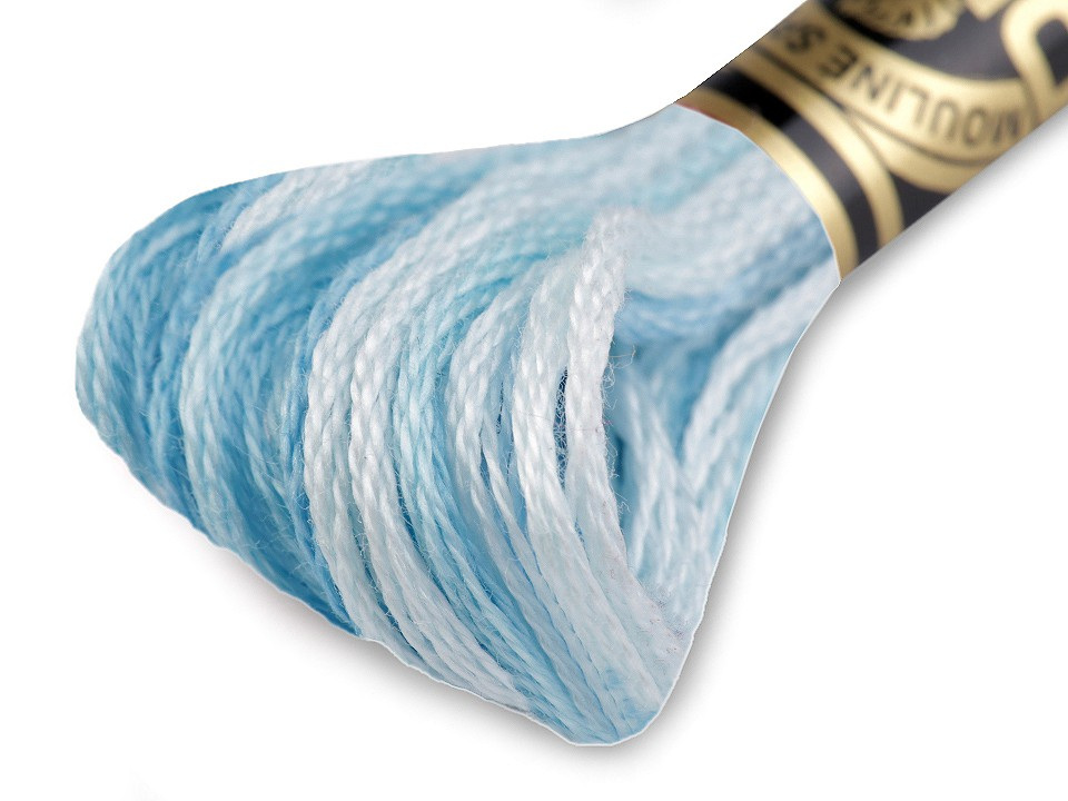 Vyšívací příze DMC Mouliné Spécial Cotton, barva 67 Ballad Blue melír