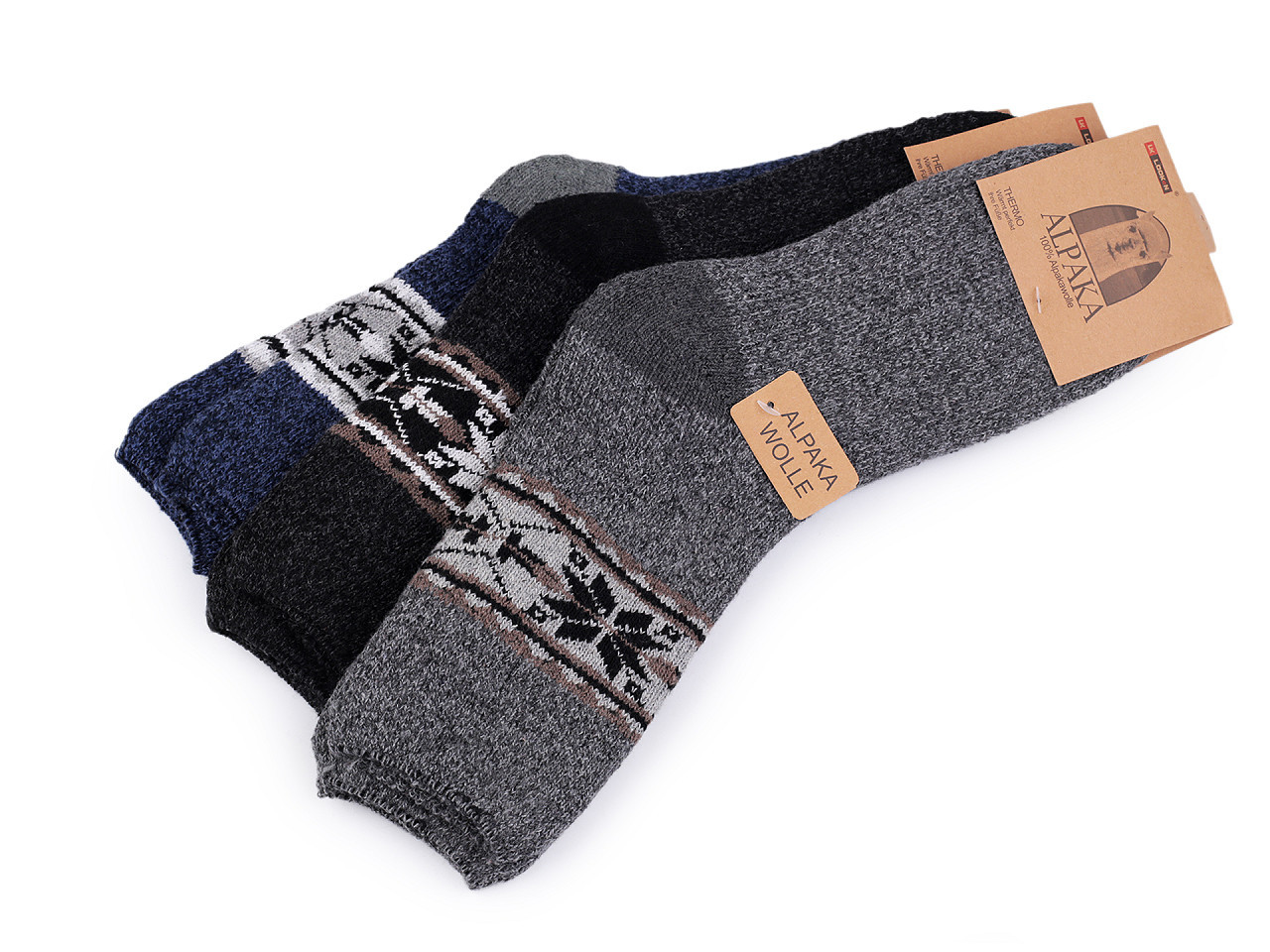 Pánské ponožky thermo Alpaka, barva 4 (39-43) mix náhodný