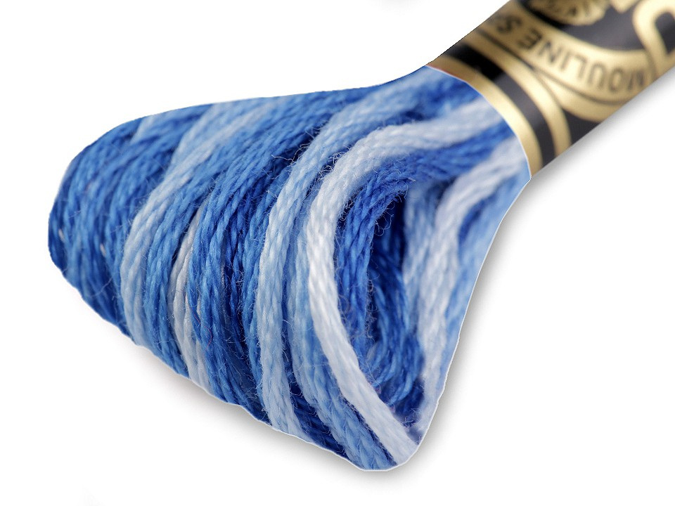 Vyšívací příze DMC Mouliné Spécial Cotton, barva 93 aquamarine satur melír