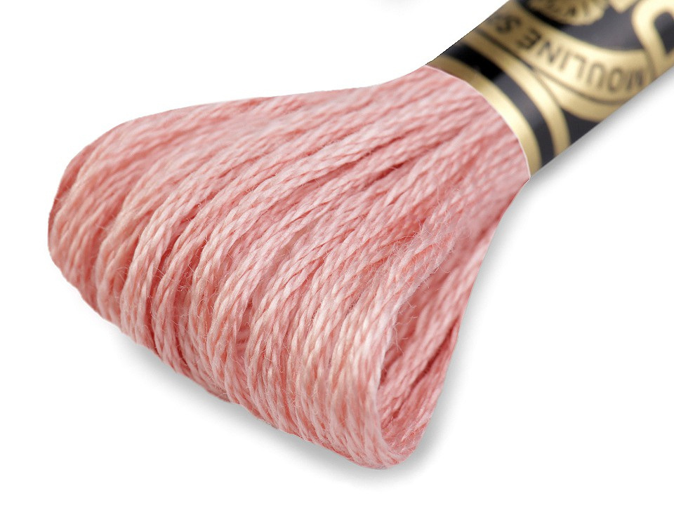 Vyšívací příze DMC Mouliné Spécial Cotton, barva 224 Gossamer Pink