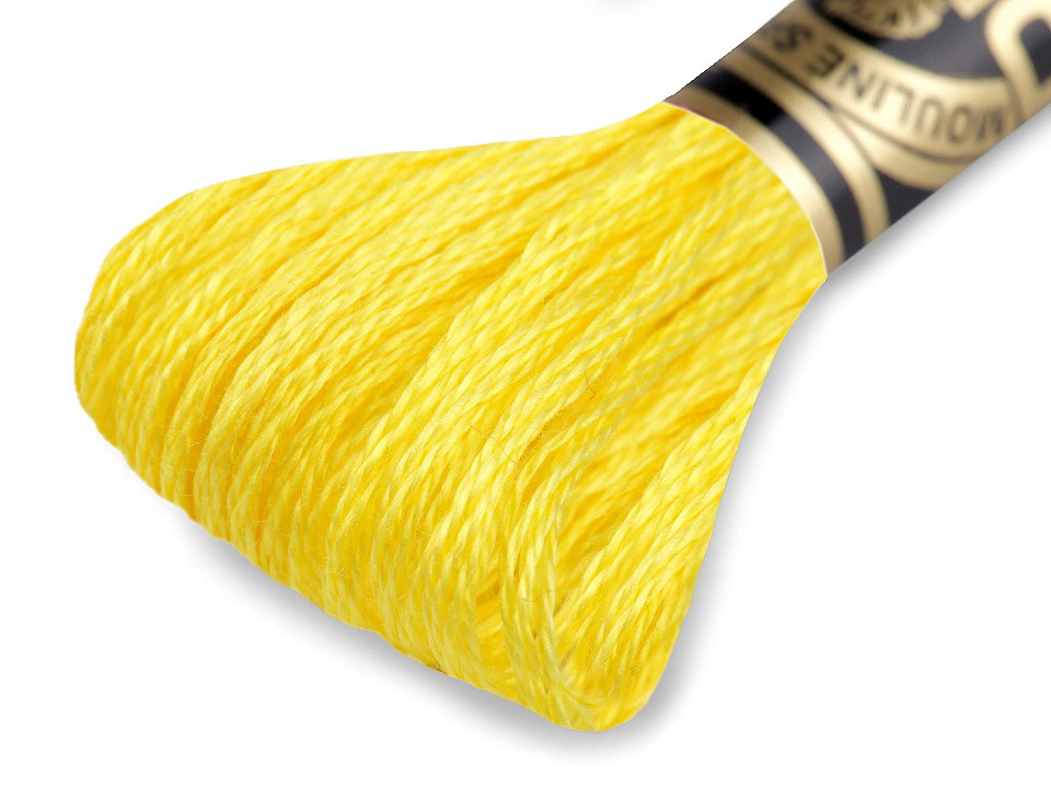 Vyšívací příze DMC Mouliné Spécial Cotton, barva 307 žlutá