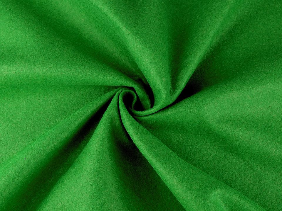 Filc / plsť metráž tloušťka 1,4 mm, barva 13 zelená trávová