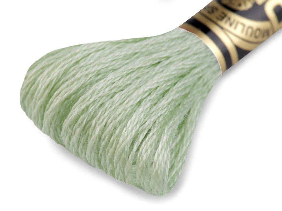 Vyšívací příze DMC Mouliné Spécial Cotton, barva 369 zelená lipová