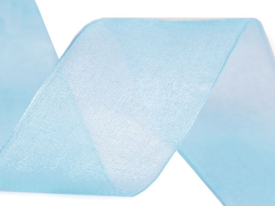 Monofilová stuha šíře 40 mm, barva 7 modrá azuro