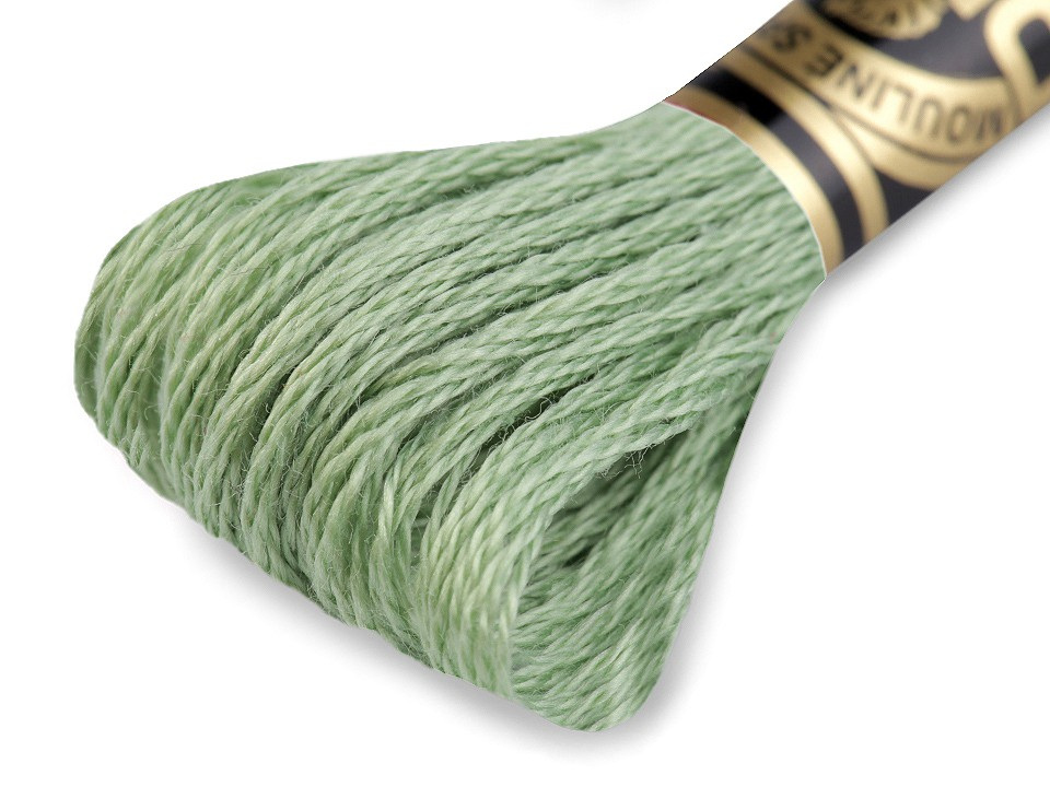 Vyšívací příze DMC Mouliné Spécial Cotton, barva 368 Paradise Green