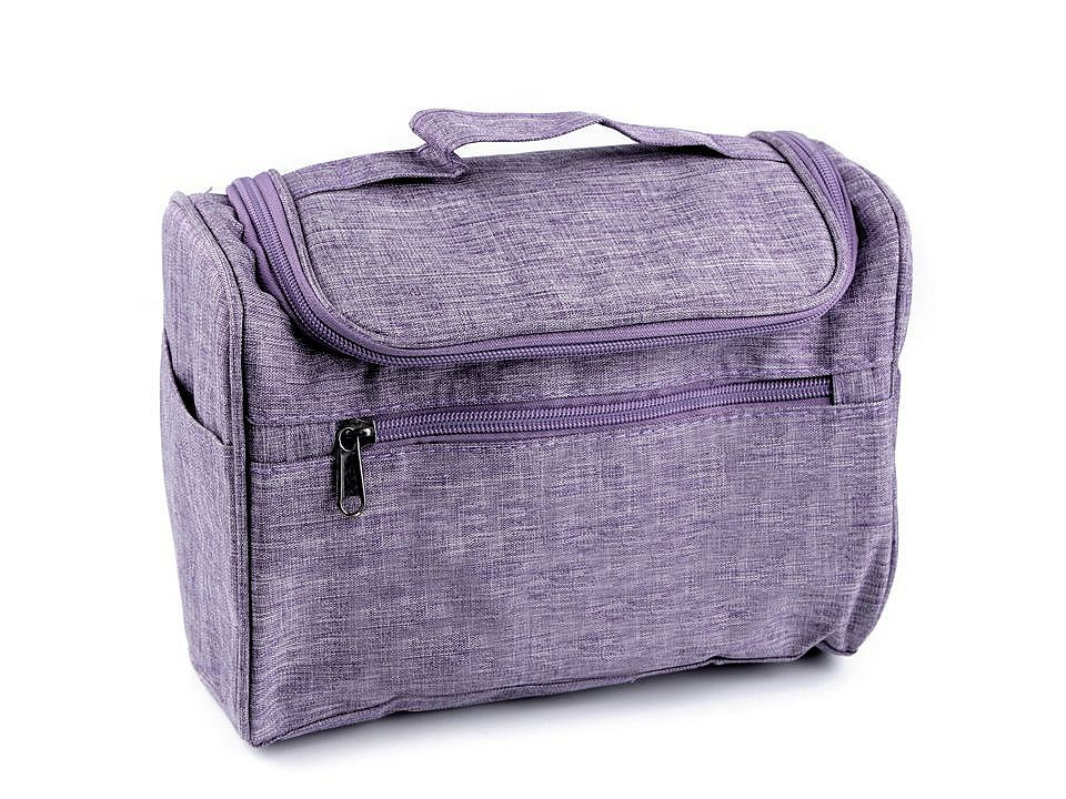 Kosmetická taška / závěsný organizér 18x24 cm, barva 1 fialová lila