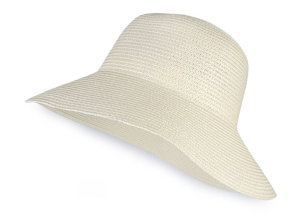 Dámský letní klobouk / slamák k dozdobení, barva 1 režná světlá