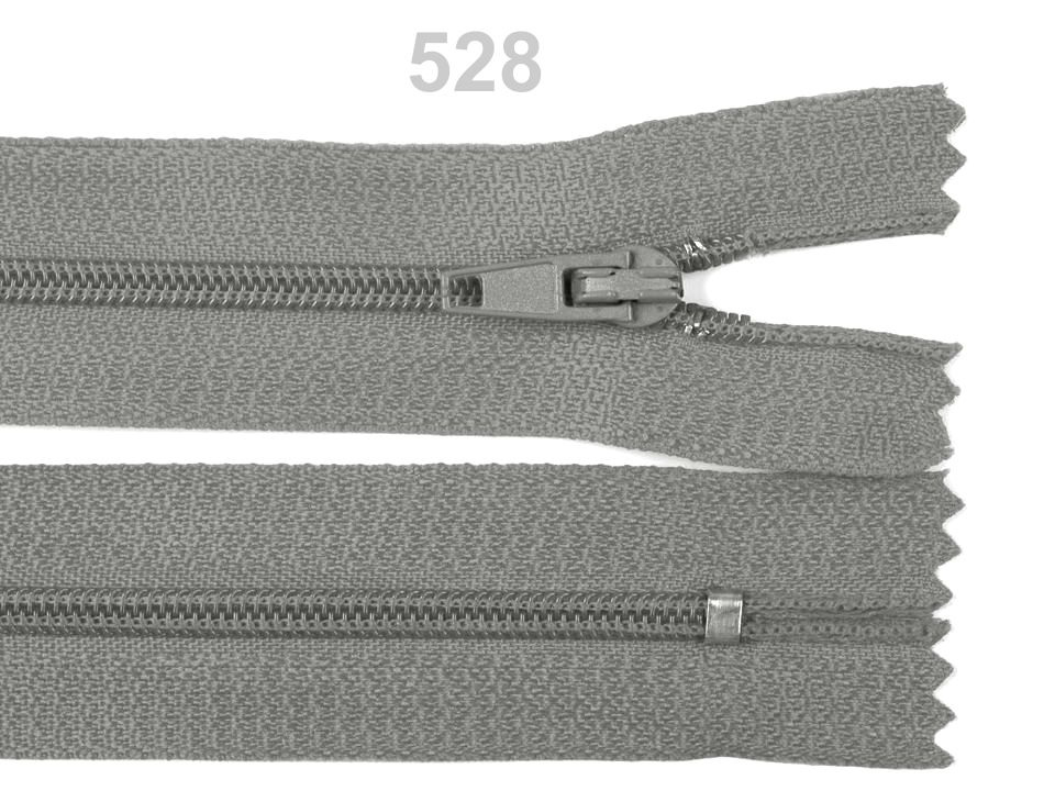 Spirálový zip šíře 3 mm délka 16 cm autolock, barva 528 Elephant Skin