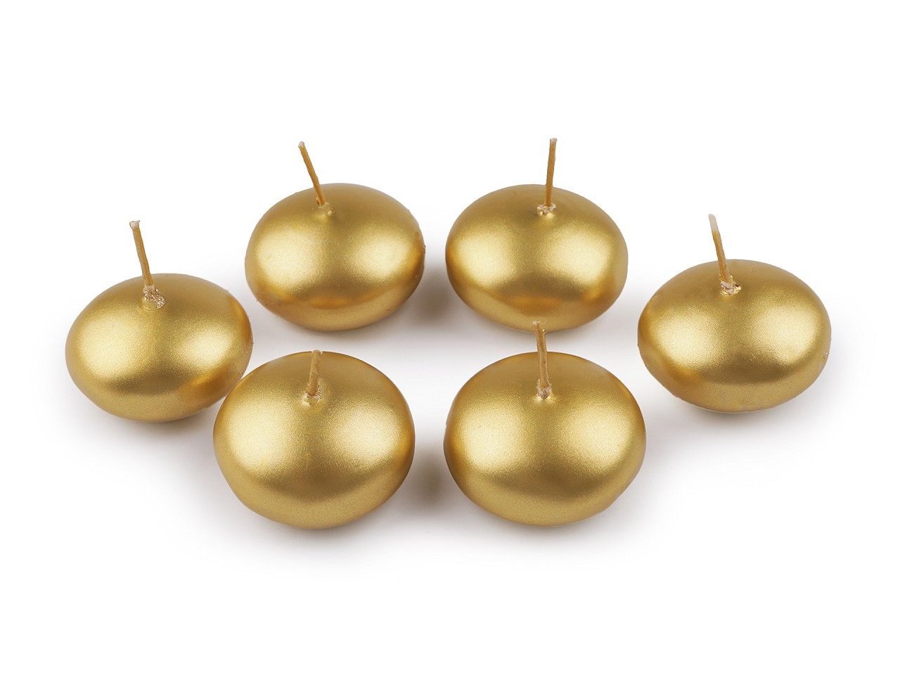 Plovoucí svíčky Ø4,5 cm, barva 8 zlatá perleť
