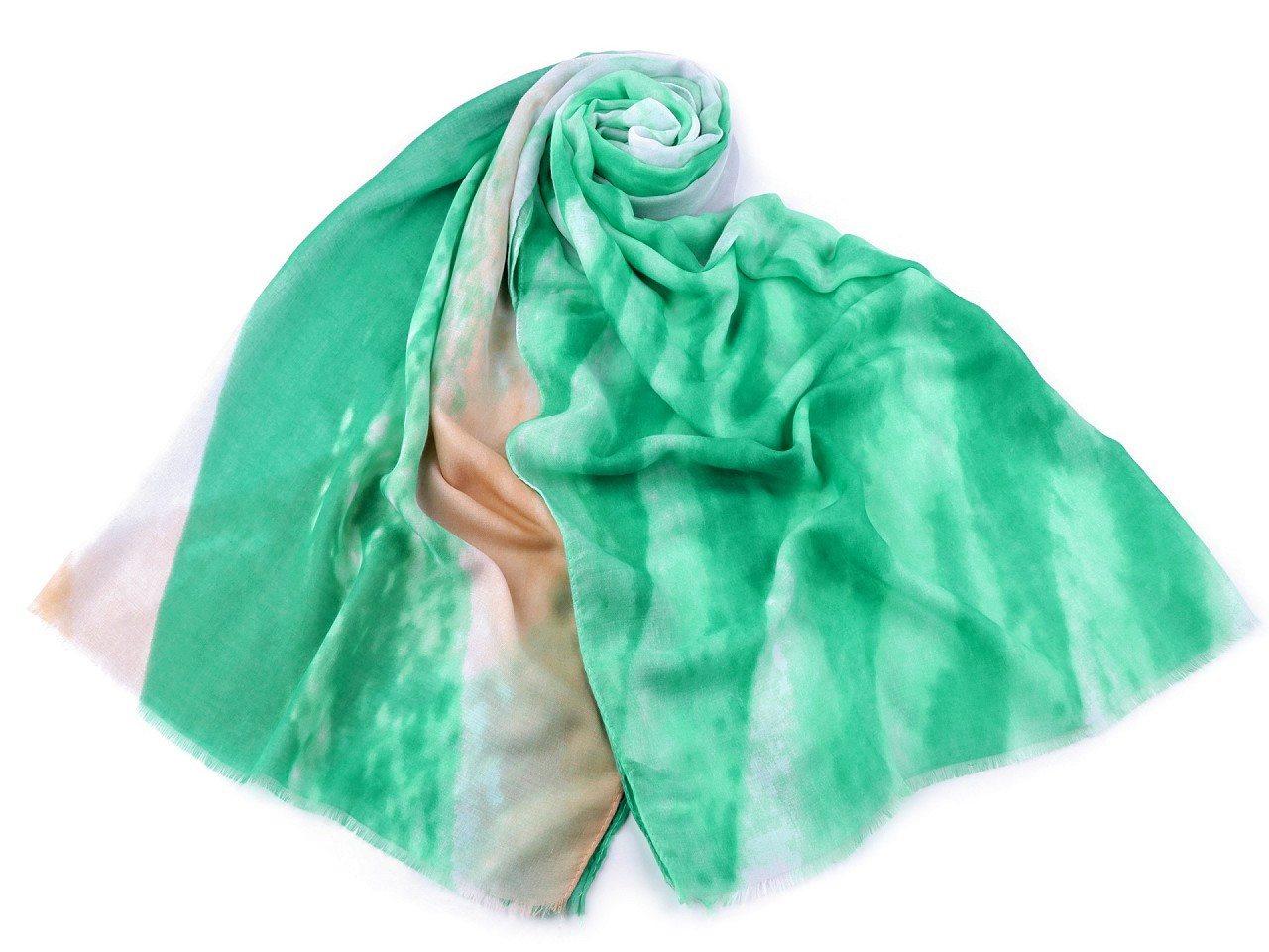 Šátek / šála 85x180 cm, barva 4 zelená pastelová
