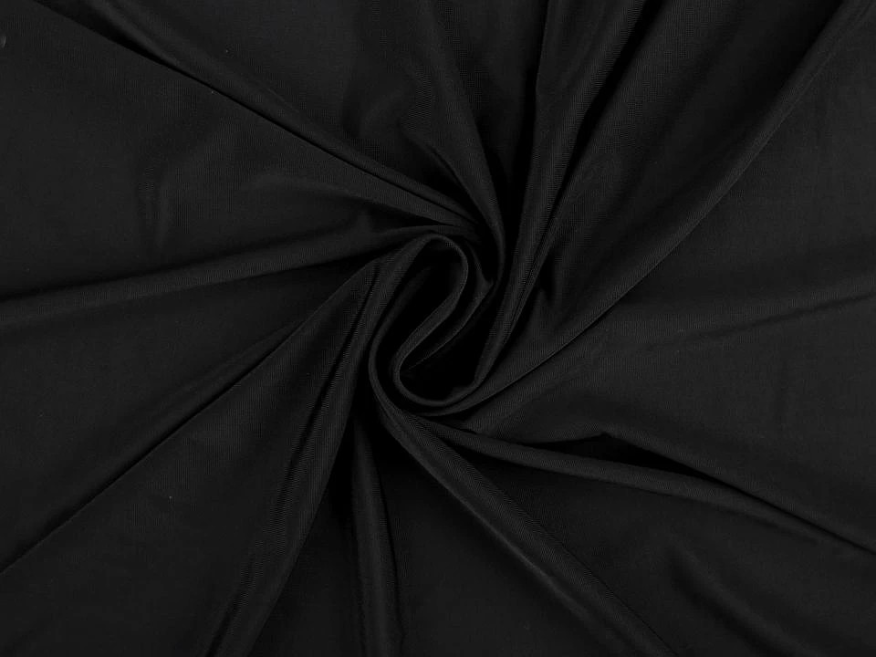 Úplet super sport hladký polyesterový PLM, barva Černá