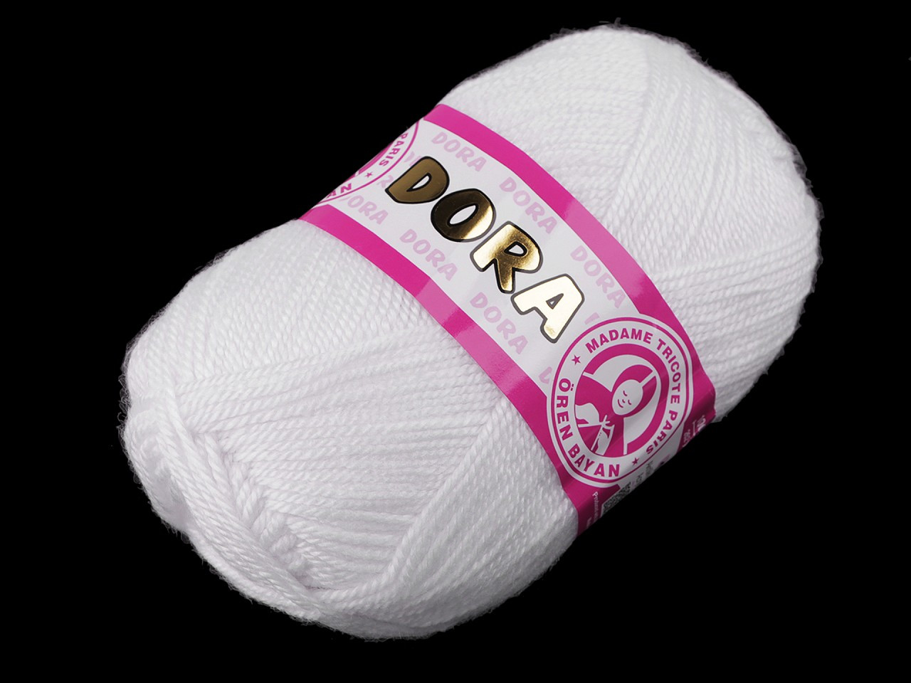Pletací příze Dora 100 g, barva 30 (000) bílá sněhová