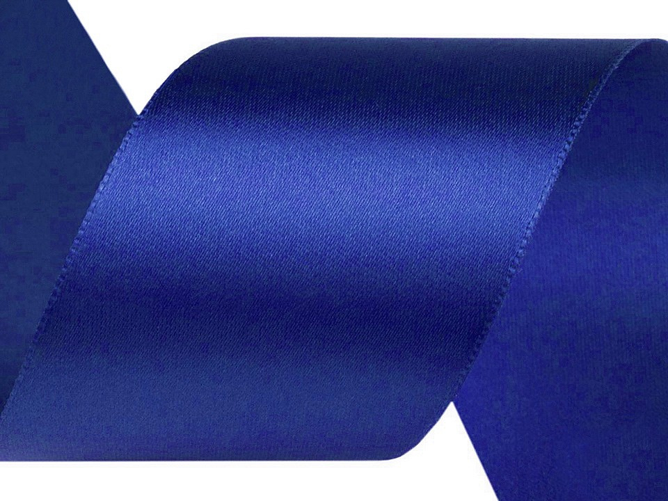 Atlasová stuha svazky po 3 m šíře 50 mm, barva 40 modrá safírová