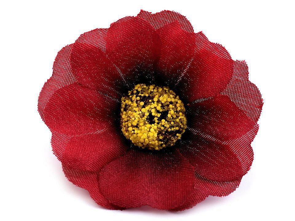 Umělý květ čajová růže Ø5 cm, barva 5 červená