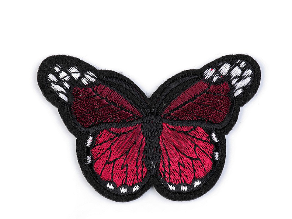 Nažehlovačka motýl, barva 6 granátová