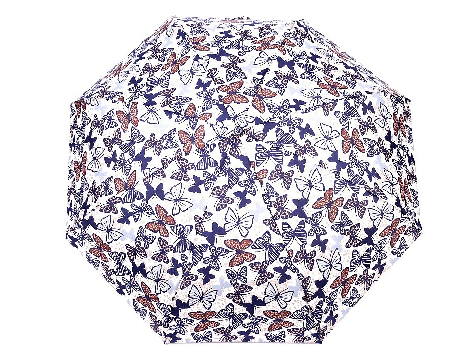 Dámský mini skládací deštník motýl, barva 2 modrá tmavá