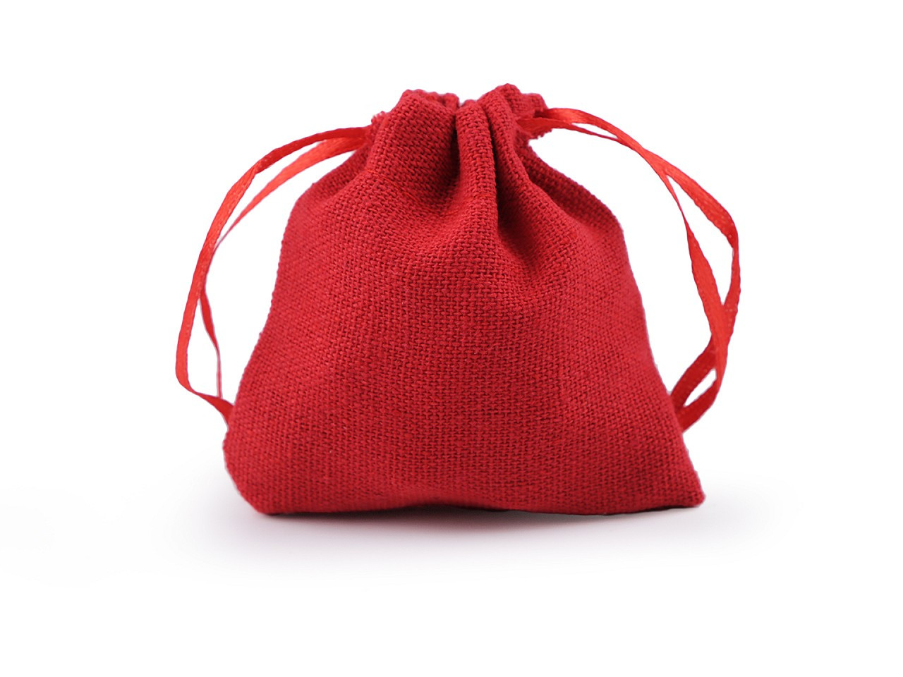 Dárkový pytlík 8x8 cm textilní, barva 5 červená