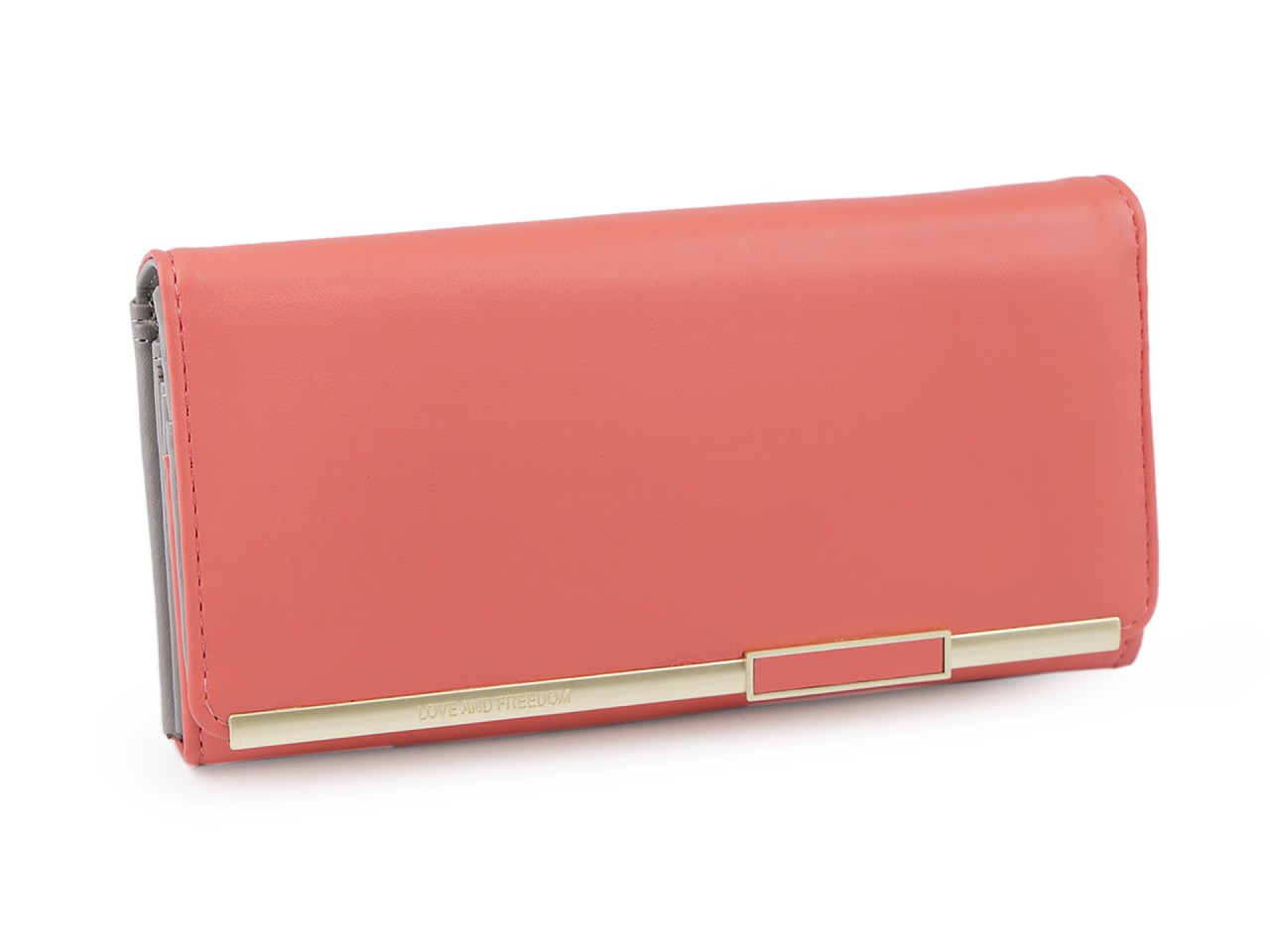 Dámská peněženka 9x18 cm, barva 1 korálová světlá